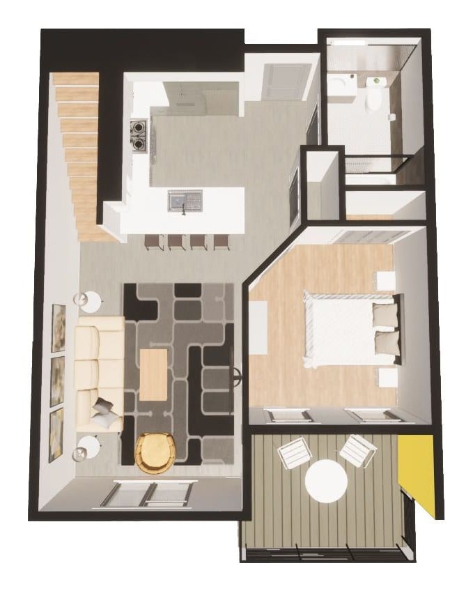 The Prestige Loft Floor plan, Level 1